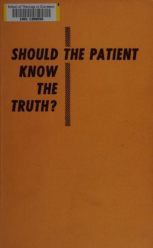 Cover for Should the patient know the truth?