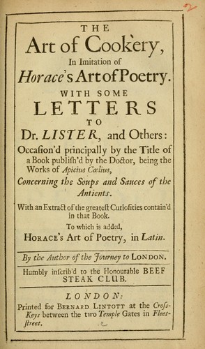 Cover for The art of cookery