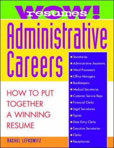 Cover for Wow! Resumes for Administrative Careers