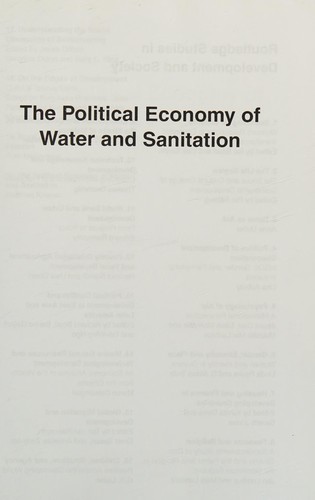 Cover for The political economy of water and sanitation