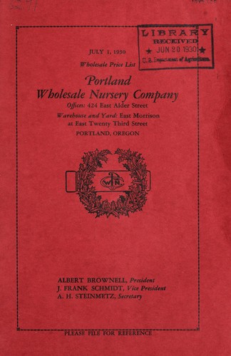 Cover for Wholesale price list