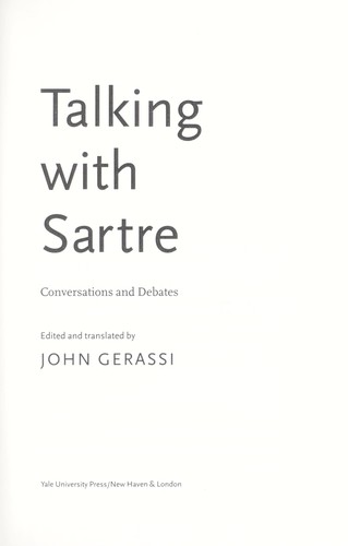 Cover for Talking with Sartre