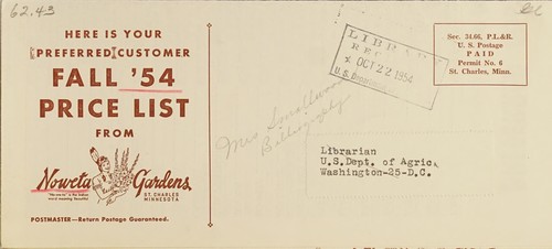 Cover for Here is your preferred customer fall '54 price list