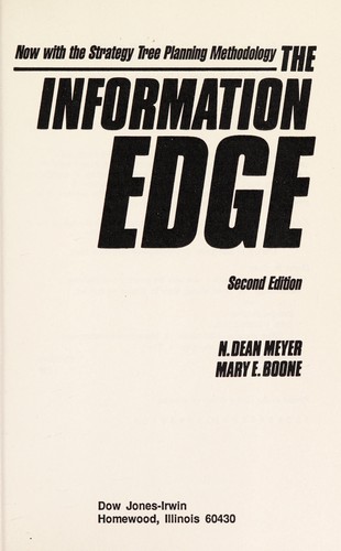 Cover for The information edge