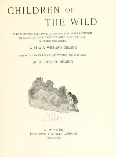 Cover for Children of the wild