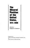 Cover for The Mineral Position of the United States; 1975-2000.