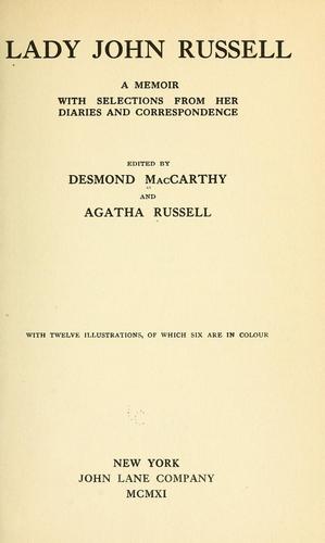 Cover for Lady John Russell