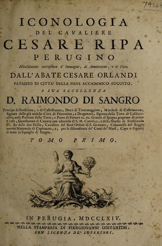 Cover for Iconologia del cavaliere Cesare Ripa, perugino