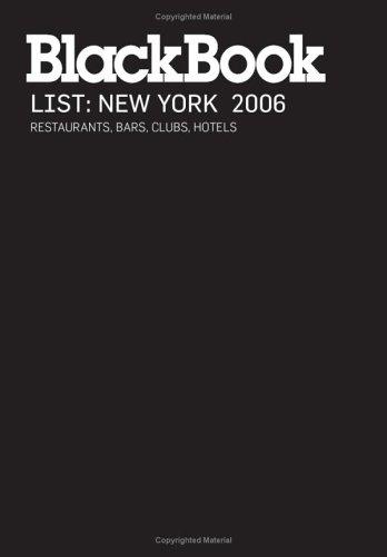 Cover for BlackBook List New York