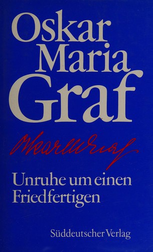 Cover for Unruhe um einen Friedfertigen