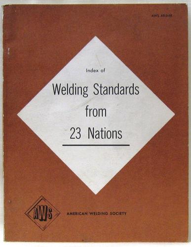 Cover for Index of welding standards from 23 nations.