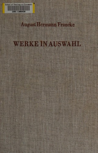 Cover for Werke in Auswahl