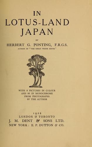 Cover for In lotus-land Japan
