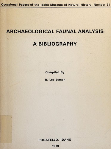 Cover for Archaeological faunal analysis