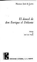 Cover for doncel de don Enrique el Doliente