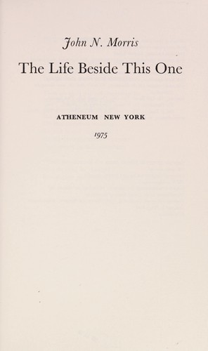 Cover for The life beside this one