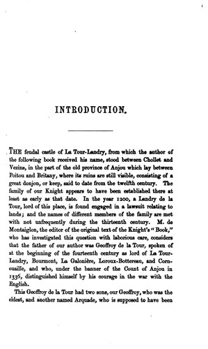 Cover for The Book of the Knight of La Tour-Landry: Compiled for the Instruction of ...
