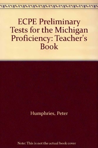 Cover for ECPE Preliminary Tests for the Michigan Proficiency
