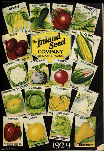 Cover for The Inland Seed Company's 1929 seed catalogue