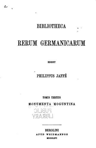 Cover for Bibliotheca rerum germanicarum.