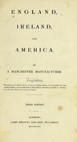 Cover for England, Ireland, and America