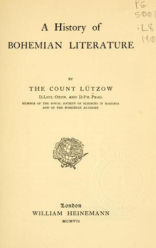 Cover for history of Bohemian literature