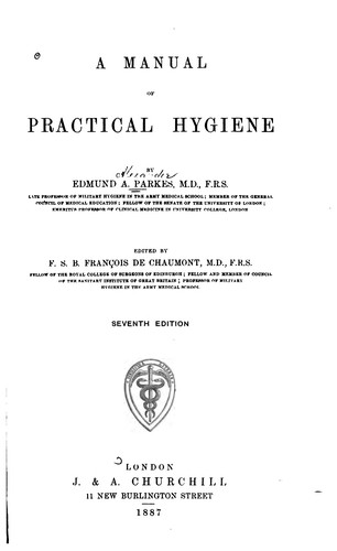 Cover for A Manual of Practical Hygiene