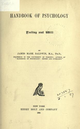 Cover for Handbook of psychology -