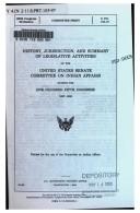 Cover for History, jurisdiction, and summary of legislative activities of the United States Senate, Select Committee on Indian Affairs during the One Hundred Fifth Congress, 1997-1998.