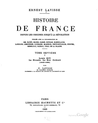 Cover for Histoire de France depuis les origines jusqu'à la révolution: depuis les ...
