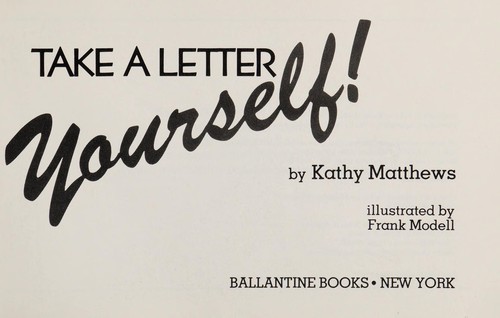 Cover for Take a letter yourself!