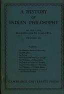 Cover for A history of Indian philosophy.