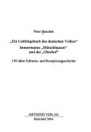 Cover for "Ein Lieblingsbuch des deutschen Volkes"