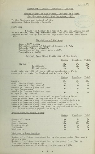 Cover for [Report 1951]