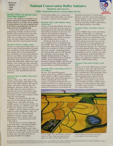 Cover for National conservation buffer initiative