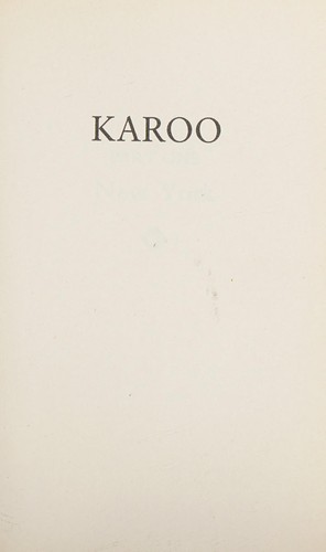 Cover for Karoo