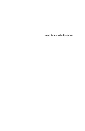Cover for From Bauhaus to ecohouse