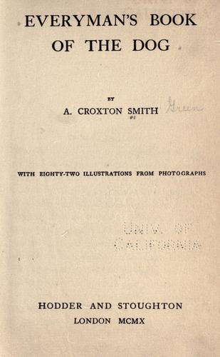 Cover for Everyman's book of the dog