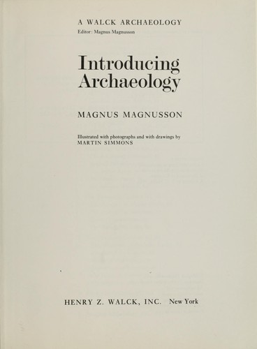 Cover for Introducing archaeology.