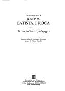 Cover for Homenatge a Josep M. Batista i Roca
