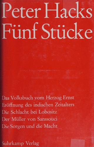 Cover for Funf Stucke