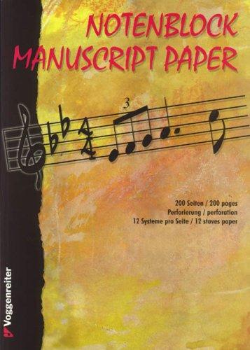 Cover for Notenblock Manuscript Paper