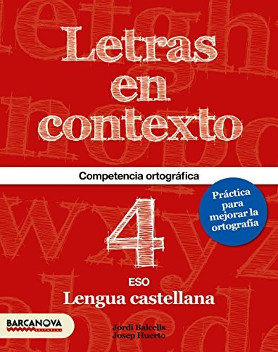 Cover for Letras en contexto. Cuaderno ortografía 4º ESO