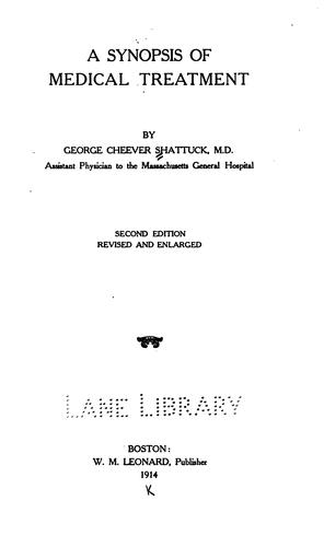 Cover for A synopsis of medical treatment