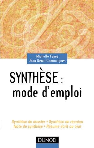 Cover for Faites m'en la synthèse 