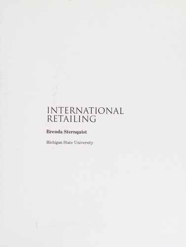 Cover for International retailing
