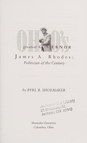 Cover for Ohio's greatest governor