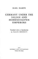 Cover for Germany under the Salian and Hohenstaufen emperors.