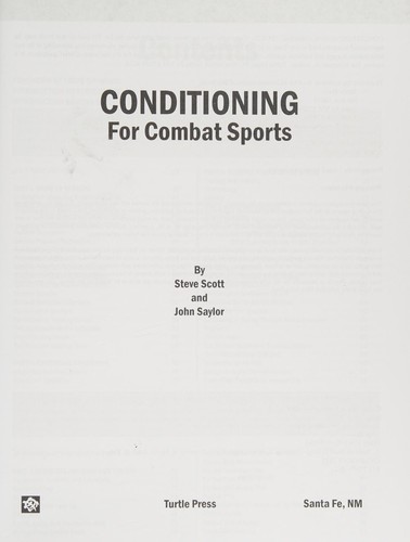 Cover for Conditioning for combat sports