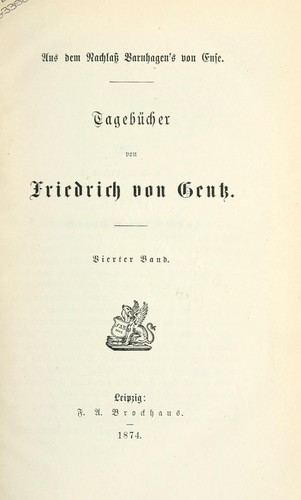 Cover for Tagebücher